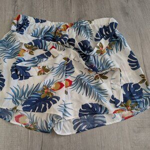 Shein Women's 3XL Floral Print Front Tie Shorts